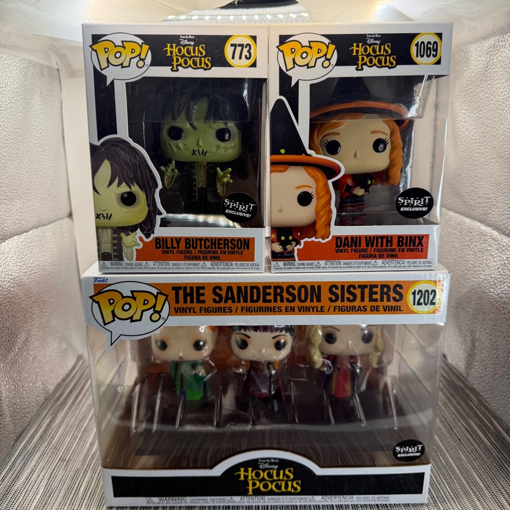 Funko Pop Hocus Pocus Sanderson Sisters 3 Pack Billy Dani Spirit Exclusive Lot